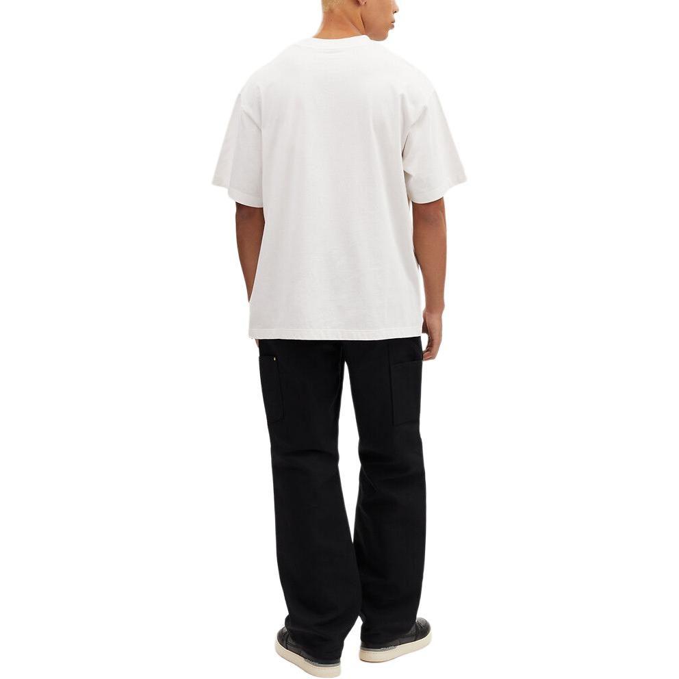 Coach T Shirts Men's Cream Crew Neck Moderate Straight Fit CM818-CRM