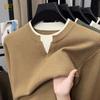 Men's V-Neck Two-Piece Wool Sweater - Autumn/Winter, Loose Fit, Old Money Style Knitwear