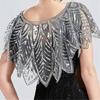 Sequins Flapper Shawl Costume Beadwork Accessories for 20s Theme Party