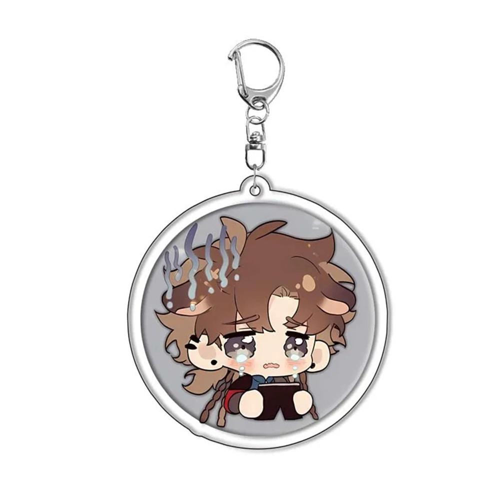 6CM Key Ring Figure Game Ashes Of The Kingdom Anime Acrylic KeyChain With Lu Su Liu Bian Sun Ce Desktop Display Decoration Gift