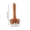 Wooden Massage Comb with Handle Relaxation Portable Compact Meridians Tool Head Scalp Gua Sha