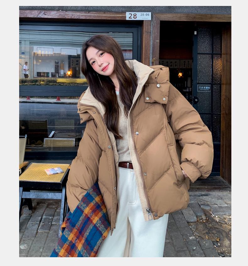 Authentic 2025 Girls' Thickened Hooded Winter Down Jacket