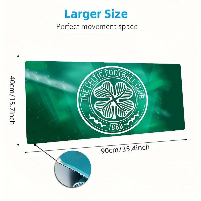 Celtic Football Club Print Cushion Non-slip Laptop Tablet Big Mousepad XXL Mat Mini PC Playmat With Lock edge