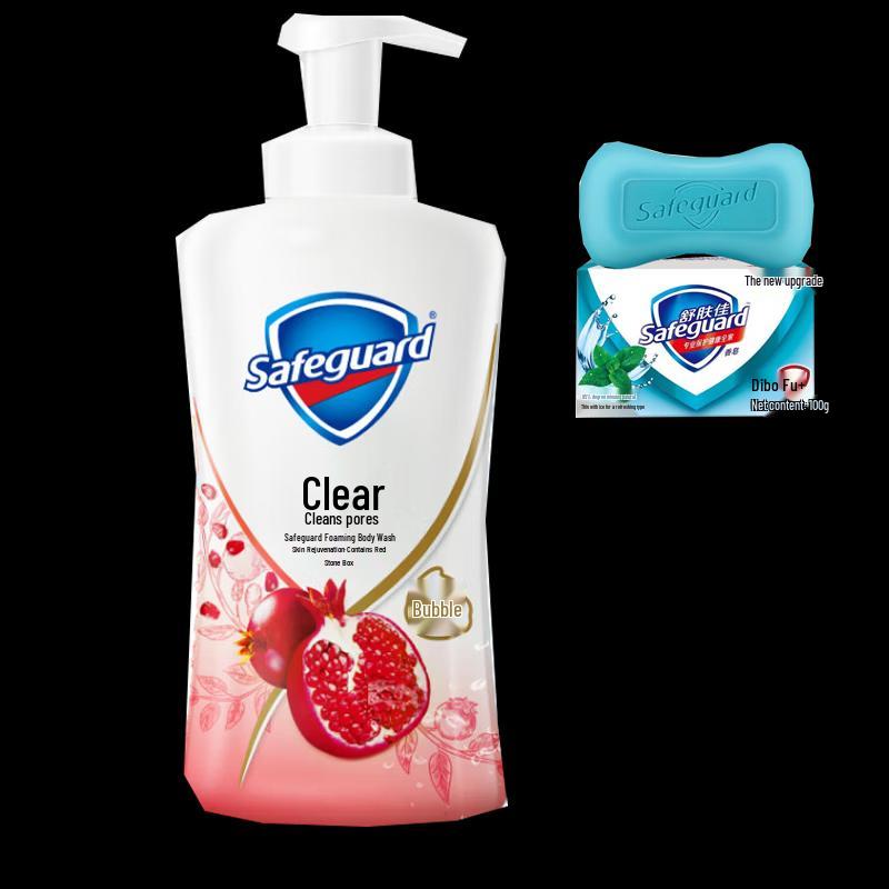 Safeguard Red Pomegranate Shower Gel & Mint Soap Set