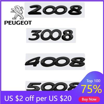 2026 Horká Samolepka na Auto Znak na Kufr Auta Písmenná Samolepka pro Peugeot 2008 3008 4008 5008 Logo Kovový Znak Styling Zadní Samolepka Modific
