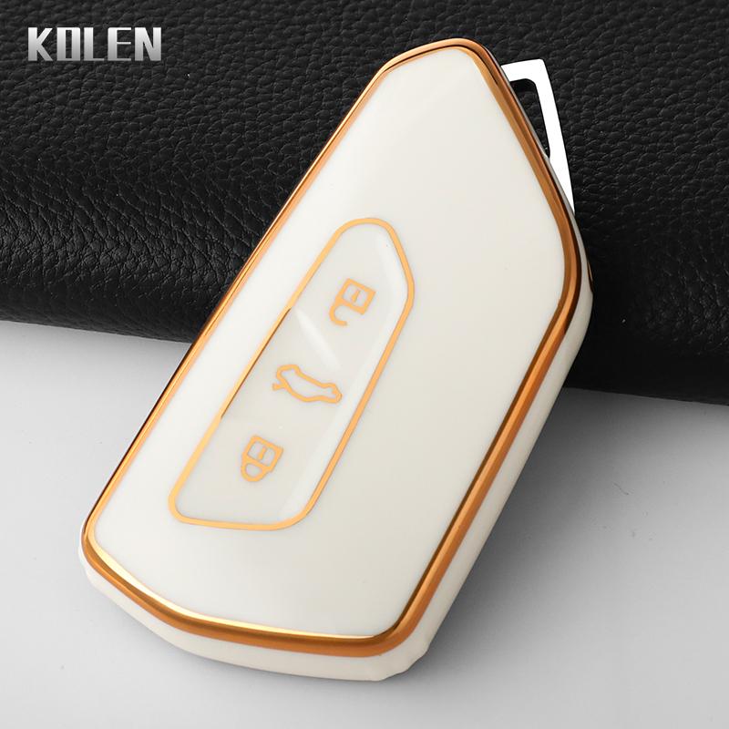 Tpu Car Key Case Cover Shell Fob For Vw Volkswagen Golf 8 Mk8 For Skoda Octavia For Seat Protection Shell Key Accessories