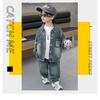Jungen Denim 3-teiliges Set Langarmjacke Hose Innenoberteil Lässiges Outfit Kinder 4-8 Jahre