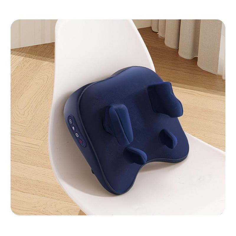 Trapezius Massage Pillow Wireless Electric Car Home Massager Heating Waist Neck Leg Cervical Shiatsu Kneading Rechargeable