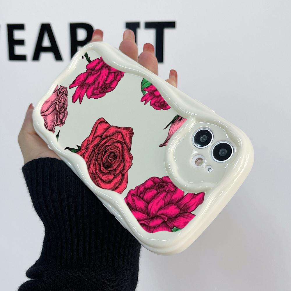 LZ16 flower Clear Soft Wave ტელეფონის ქეისები Xiaomi 11 Lite Redmi Note 13 12 8 Pro 9 12C A3 Infinix Smart 8 Tecno Protection უკანა ყდა