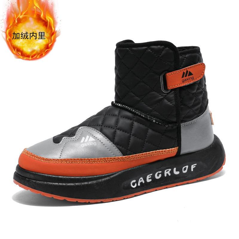 Black Martin Boots Men's Winter Men's Shoes High-top Velvet Thermal Cotton Shoes Thickened Outdoor Men's Snow Boots Tide