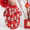 Pet Cat Dress Skirt Couple Cat Dog Clothes Autumn and Winter Sweater Thin Velvet Small and Medium Dog Supplies