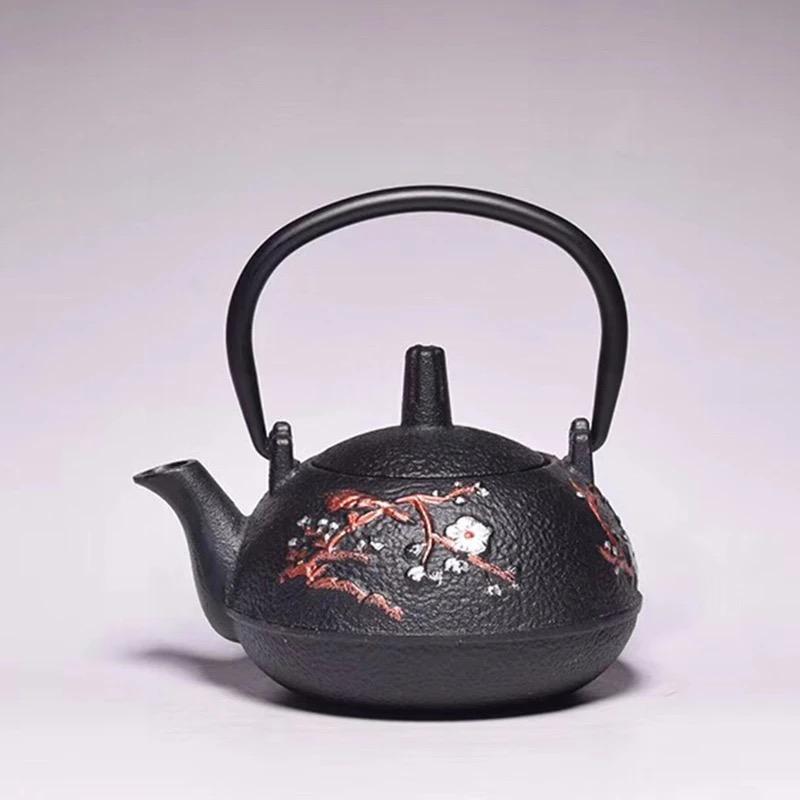 

Японський чавунний чайник – 50 мл/300 мл чорний ретро-чайник із ситечком для розсипного чаю 300ml Bird