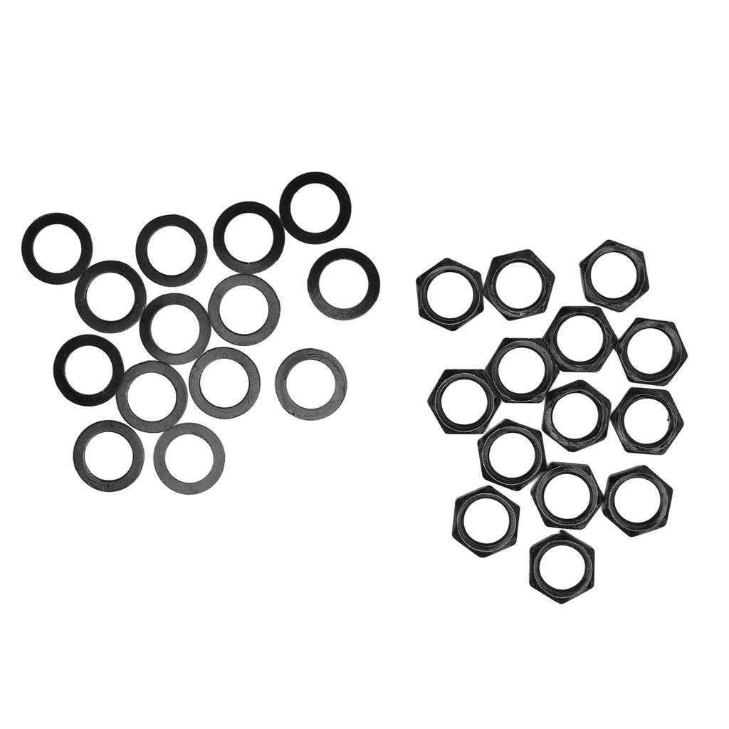G3Celsius8 Female Thread Nuts Metal Washer Kit Instrument Fasteners for Electric Guitar Bass