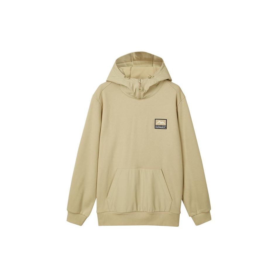 Skechers Sports Lifestyle Series Solid Color Hooded Fleece Sweatshirt Unisex Sweatshirt Irish-Cream L423U065-028R XS