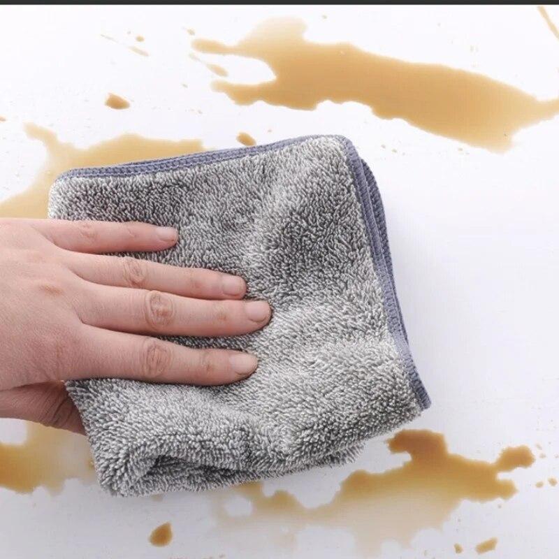 Kitchen Towel Set, Bamboo Fiber Kitchen Towel Soft Cloth, Absorbent Cleaning Cloth, Cloth