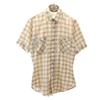 70s Vintage Short Sleeve Check Shirt S Beige Men's Used