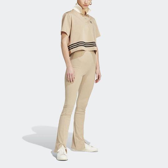 adidas Originals Women's Adicolor 70s Polo Shirt 'Brown Desert' IK7850