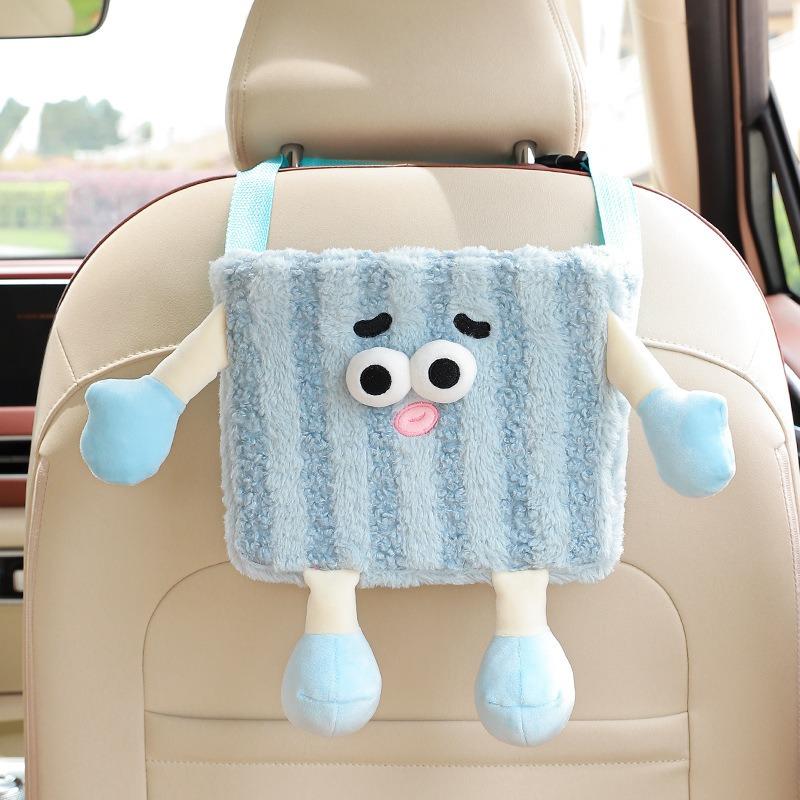 Cartoon Car Backseat Hanging Trash Bin Multifunctional Umbrella Storage Organizer