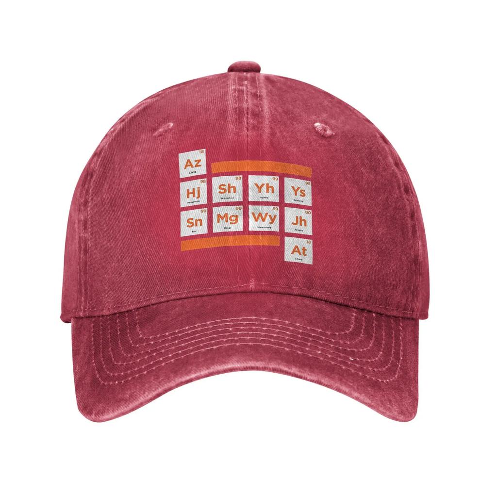 Washed Baseball Cap ATEEZ  Periodic Table Summer Trucker Hat For Unisex Unisex  Fashion Outdoor Gym Sun Baseball Caps