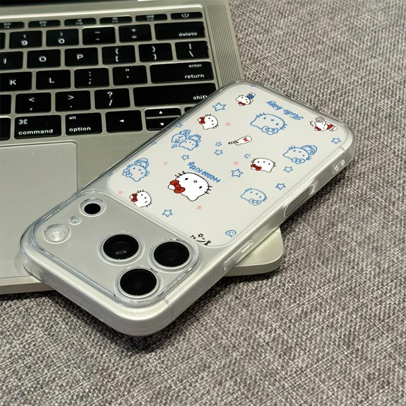 KT Cat Pattern iPhone 17/16PRO Large Window Phone Case
