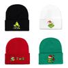 The Grinch Print Knit Hat With Earmuff Protection For Winter Warmth And Unisex Use