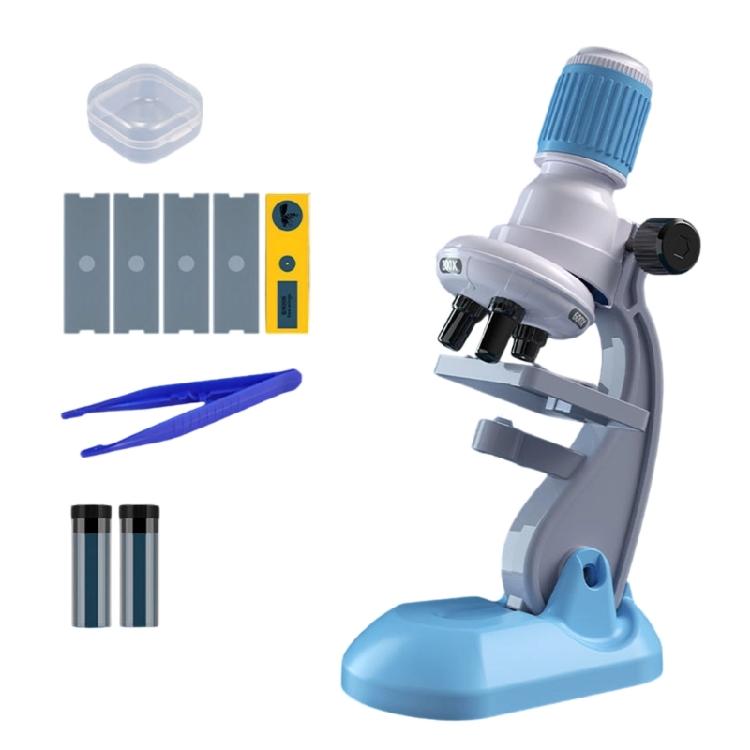 

Interactive Educational Plastic Microscope 1200X Magnification For Children Portable Science Set With Focused Adjustment синій