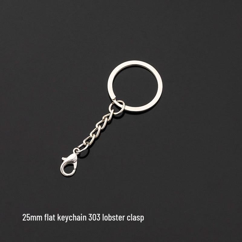 Eco-Friendly Nickel-Free Metal Keyring: DIY Jewelry Accessory, Split Ring Keychain with Doll Pendant