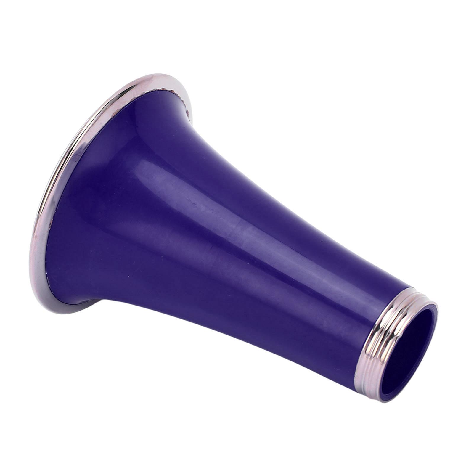 Klarinettenbecher Ersatz ABS-Kunststoff Vernickelter Metallring Klarinetten Schallstück Hornrohr Blasinstrument Zubehör CC32 Purple