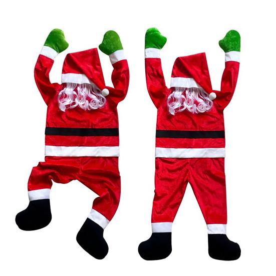 Christmas Pendant Decoration Festive Santa Claus Fleece Car Window Wall Decoration Christmas Party Supplies
