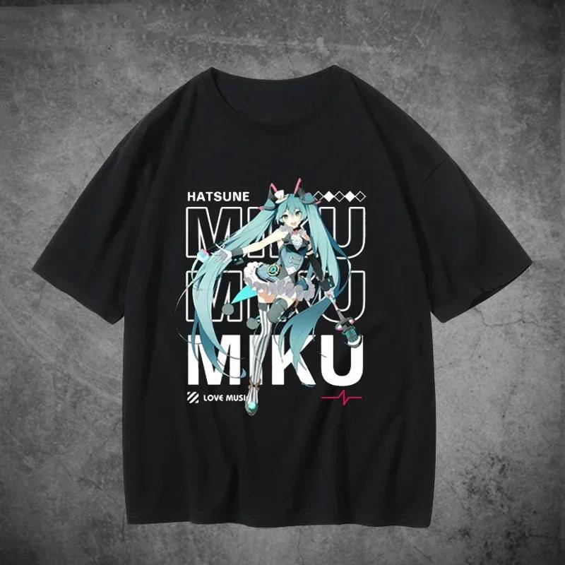 Hatsune Miku Y2k Top Fashion 2026 New Women's T-shirts Casual T-shirts Printed T-shirts Various Sizes Street T-shirts Printed