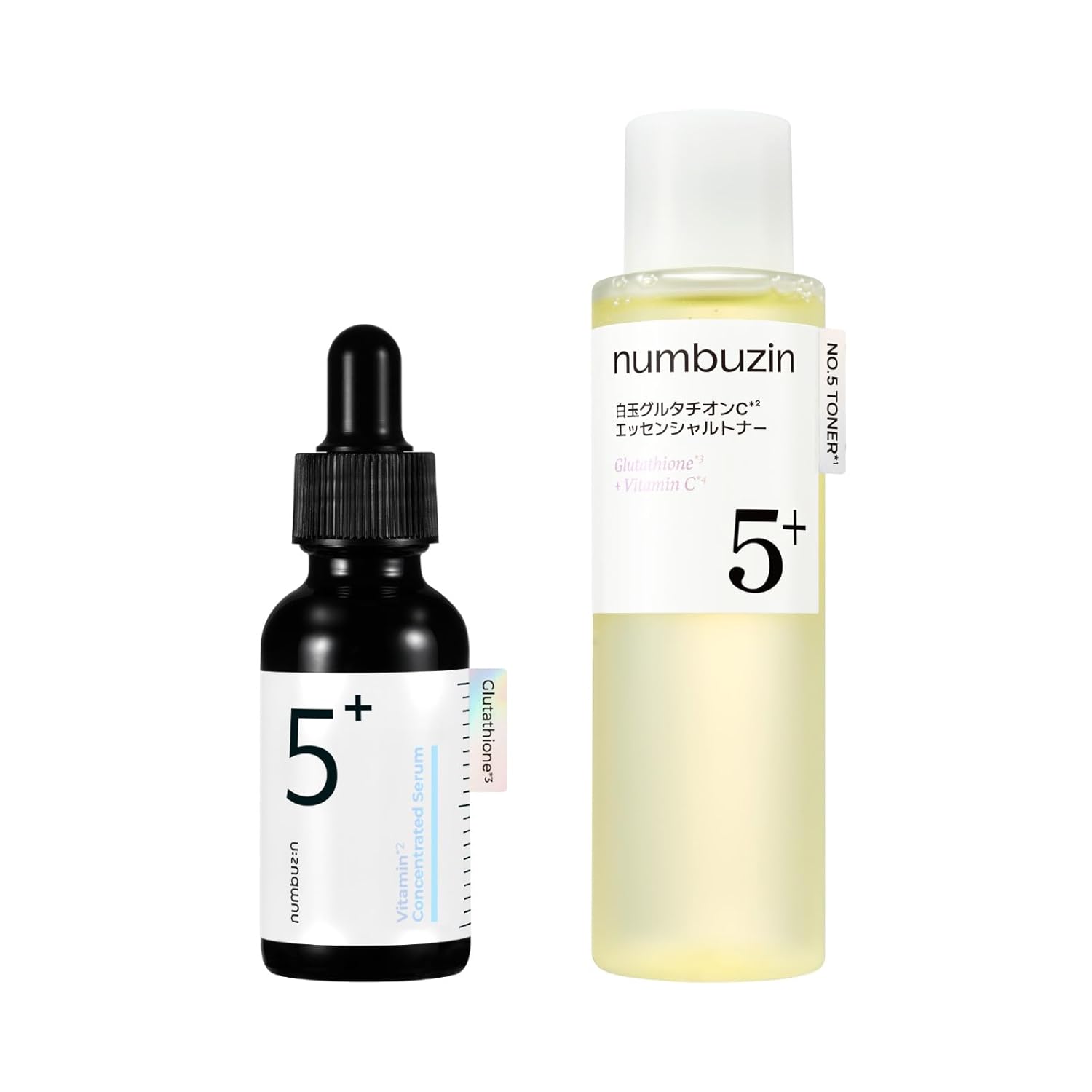 Numbuzin No. 5 Shirodama Glutathione C Serum 30ml + Toner 200ml Set Line Lotion Korean Cosmetics Skincare