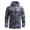 Men's Outdoor Casual Zipper-style Hooded Printed Jacket, Quick-drying Thin Windproof And Waterproof Sports Windbreaker Jacket
