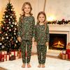 Parent-Child Matching Christmas Print Loungewear Set, Comfortable Long Sleeve Top and Pants for Holiday Home Wear