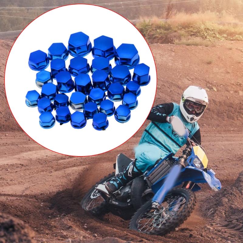 Motorcycle Screw Protective Bolt Caps 30Pcs Exterior Decoration Protecting Cover Motorcycle Modification Tool