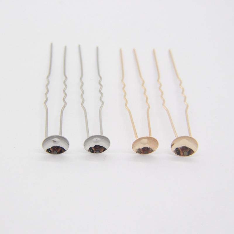 Gold U-Shaped Hairpin Bridal Headpiece, Korean Style, 6cm Hair Styling Tool and Accessory