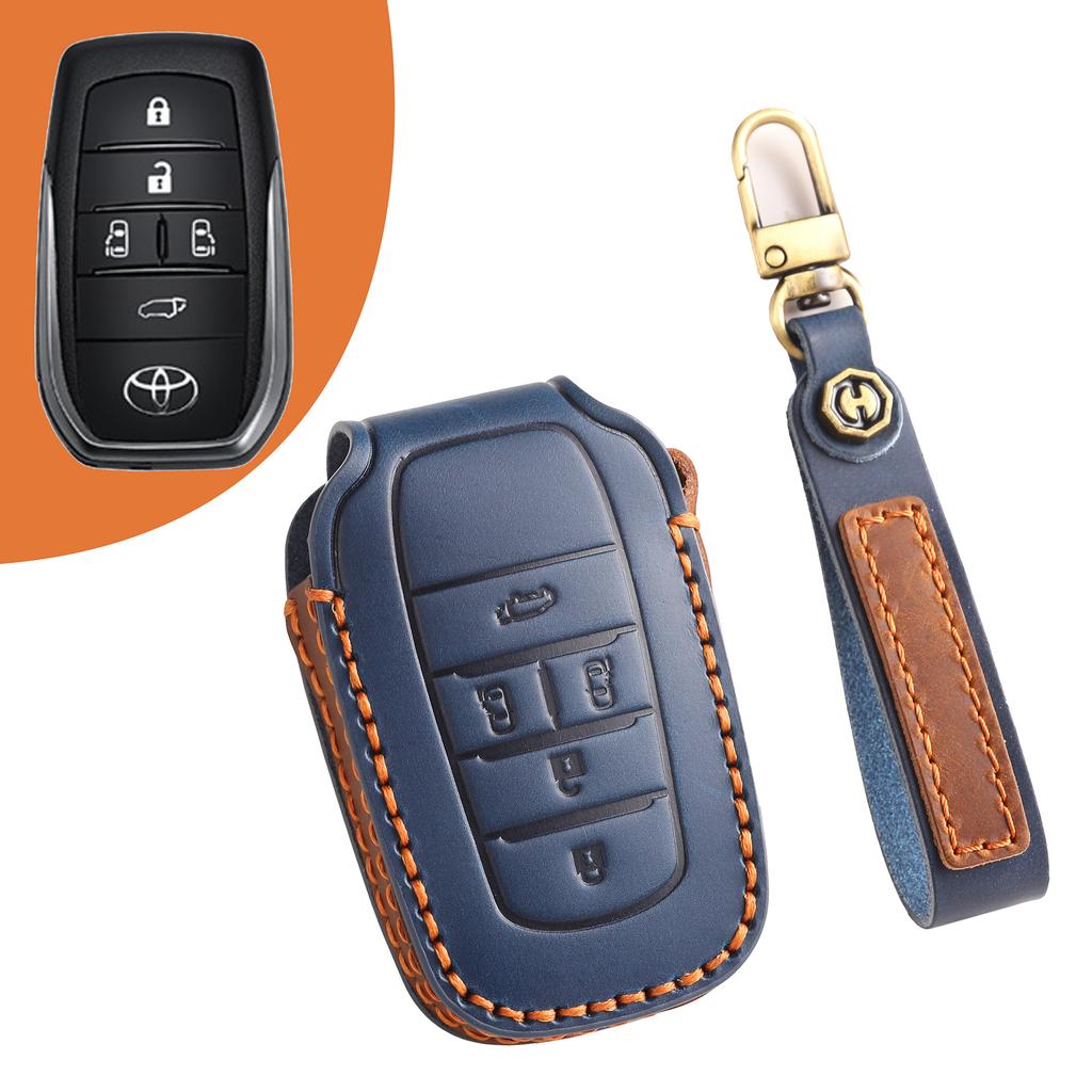 Suitable for Toyota Senna Key Cover Leather Transit Saina Shell Wilfa Bag Elfa Keychain