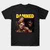 Men Black Print T-shirt Damned Damned Damned No-Cut Transfer Paper Print Cotton Tshirt