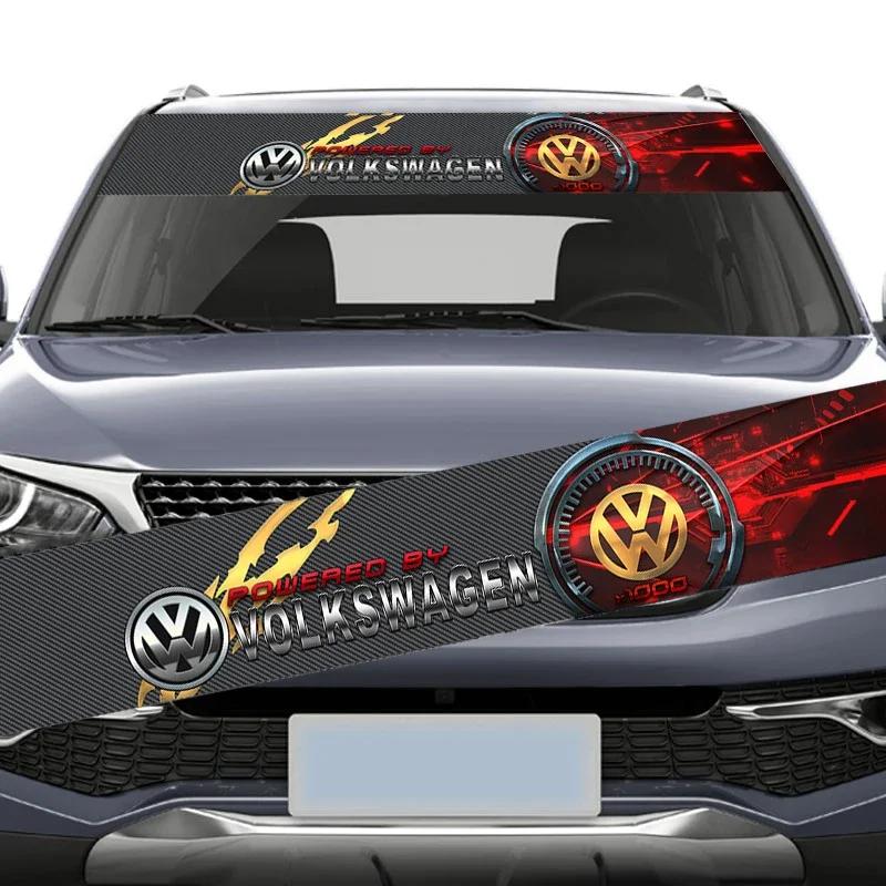 For VOLKSWAGEN VW Car Front Rear Windshield Stickers Reflective Protective Decal For Volkswagen Golf Jetta Beetle Scirocco Sagit