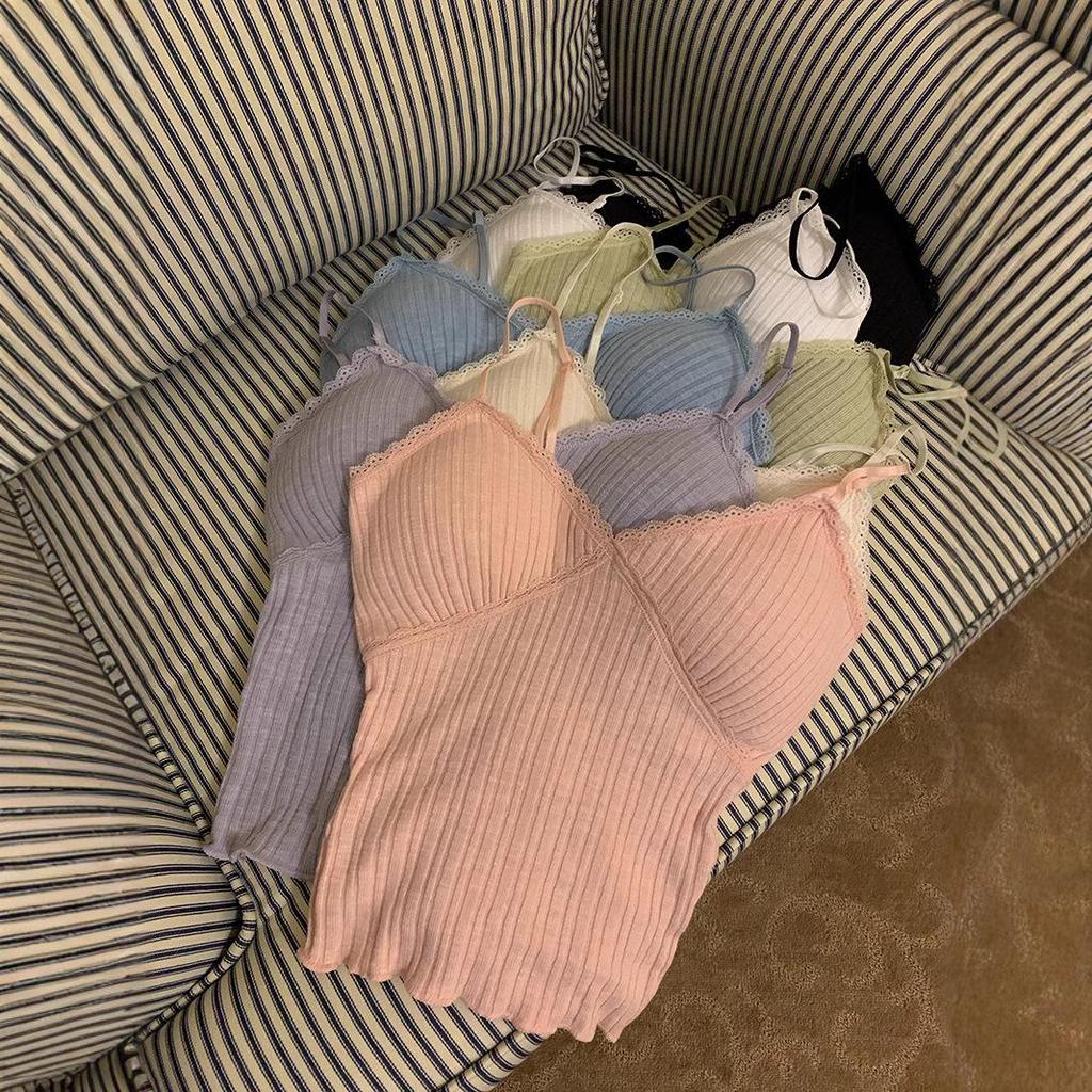 Sleek V-Neck Lace Camisole: Covers Underarm Fat, Built-in Pads, Beautiful Back Design