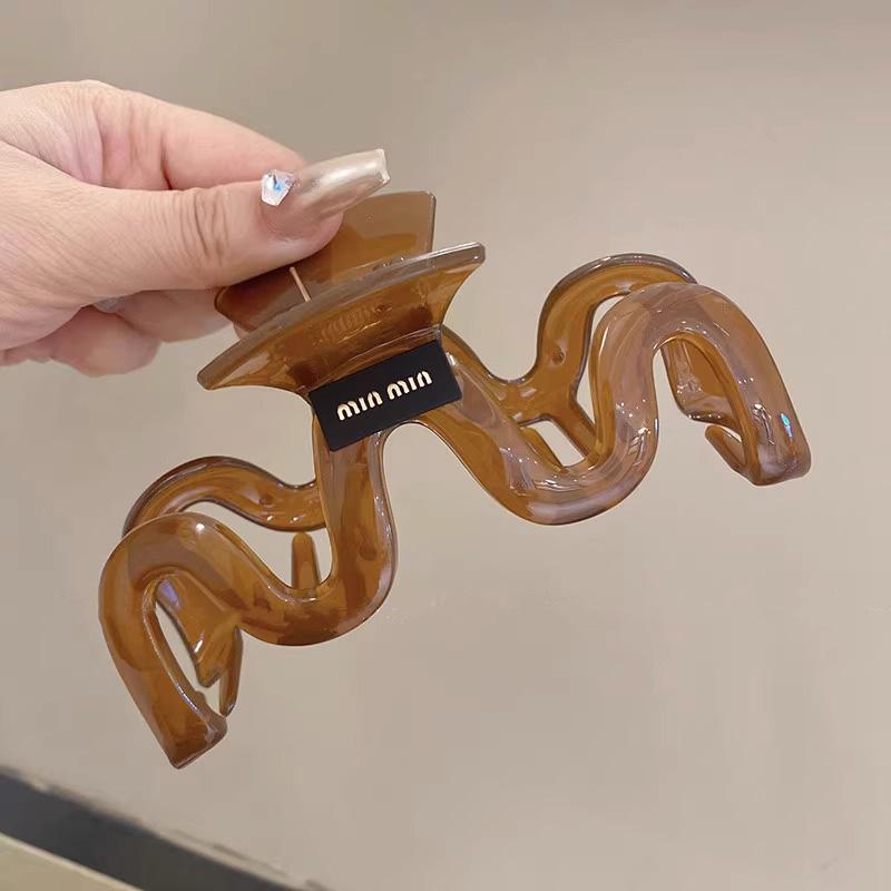 

Большая заколка для волос 13 см для густых волос, крабы, когти, для девочек, для кудрявых волос, прозрачная, кофейная, заколки, зажимы, женские корейские аксессуары для хвостика