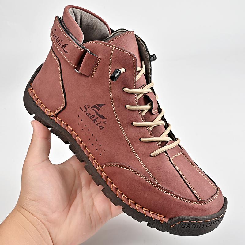 Leather Shoes Casual Sneakers Men Shoes Driving Comfortable Split Leather Shoes Men Loafers Moccasins Tooling Shoes