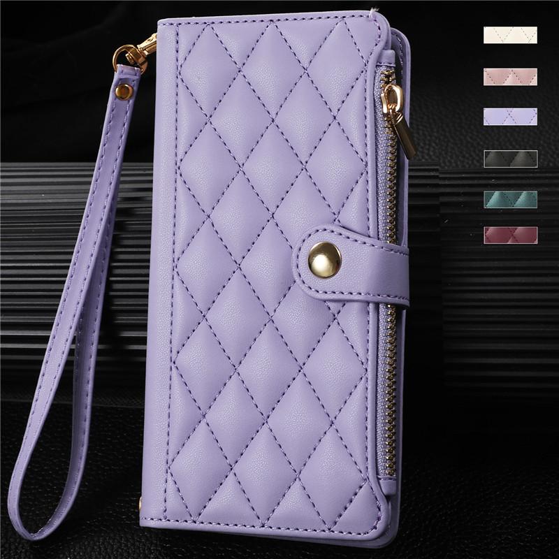Xiomi 14T 14 13T 13 12T 11T 11 Pro Lite Phone Case for Xiaomi Poco X6 X5 M6 Pro C65 Side Zipper Hanging Rope Magnetic Flip Cases