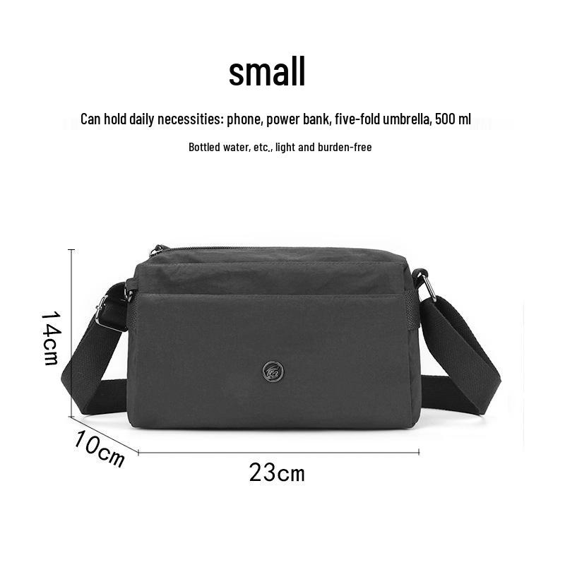 2025 New Women's Lightweight Multi-Layer Crossbody Canvas Bag - Korean Casual Shoulder/Small Bag