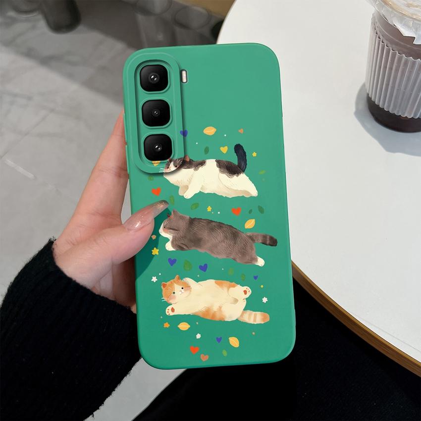For Infinix Hot 60 50 Pro Plus 40Pro 30 Play 70 60i 50i 40i 30i Phone Case Sweet Bunny Cake New Upgrade Soft Smooth Silicone Lightweight Durable Shell