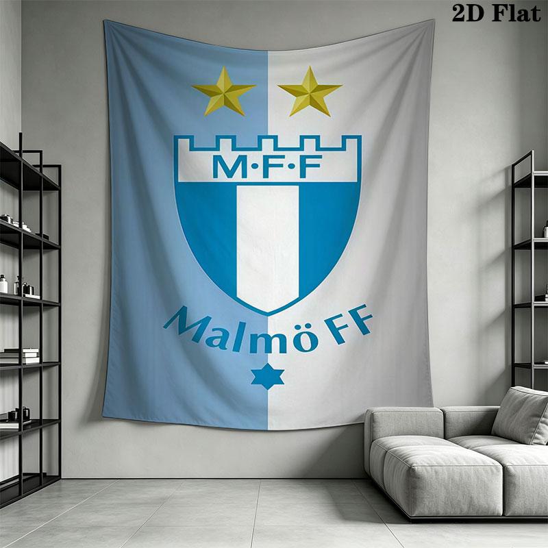 Malmö FF Wall Hanging Printed Fabric Blanket Decorative Tapestries for Bedroom Living Room Home Decor