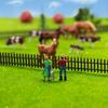 Evemodel Scenery Collection, 1:87 Scale Cow Models, Cow Models, Human Figures, Horse Models, 36-Piece Set, for Farms, Ranches, Micro Landscapes, Decor
