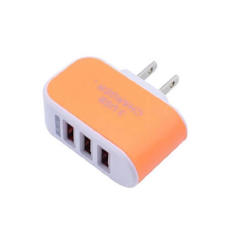 Versatile 3usb Candy Charger With Led Light For Apple Devices Travel-friendly