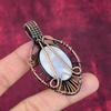 Tree Of Life Rainbow Moonstone Pendant Copper Wire Wrapped Gemstone Jewelry