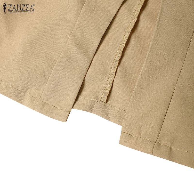 ZANZEA Women Short Sleeve Blouse and Skirts Summer Two Piece Suit Sets