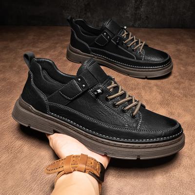 New Men's Travel Casual Shoes, Casual Walking Shoes, Trendy and Versatile Sports Leather Shoes, Fashionable Work Clothes Shoes